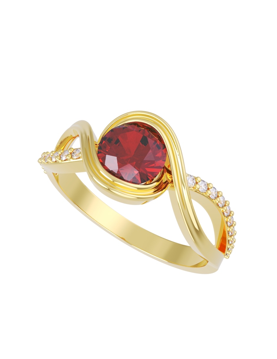 Anillo de compromiso de 14 k zirconia 2