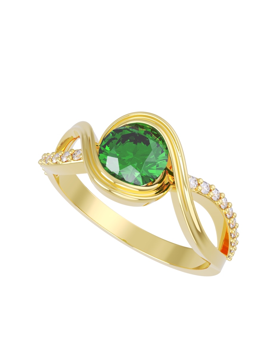 Anillo de compromiso de 14 k zirconia 2