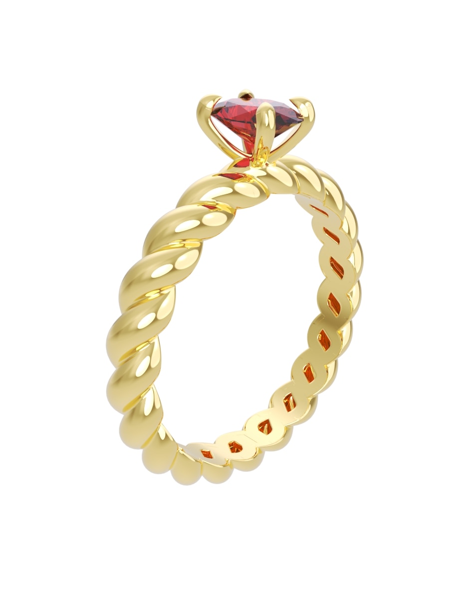 Anillo de compromiso de 14 k zirconia 3