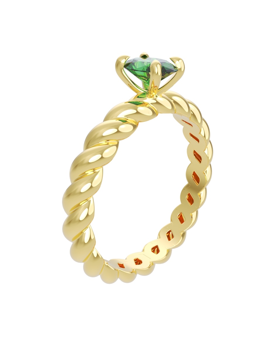 Anillo de compromiso de 14 k zirconia 3