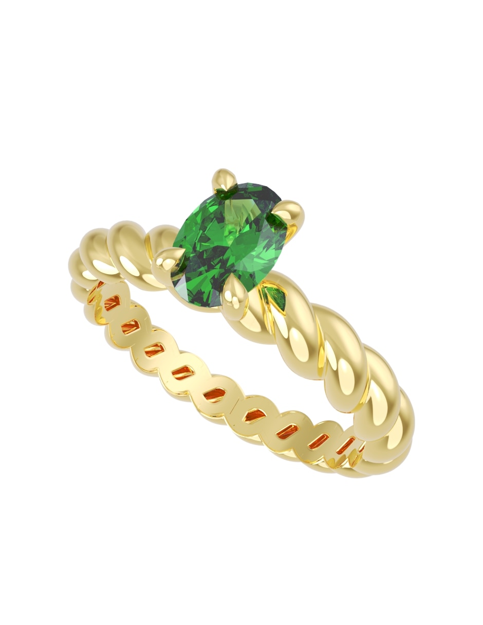 Anillo de compromiso de 14 k zirconia 2