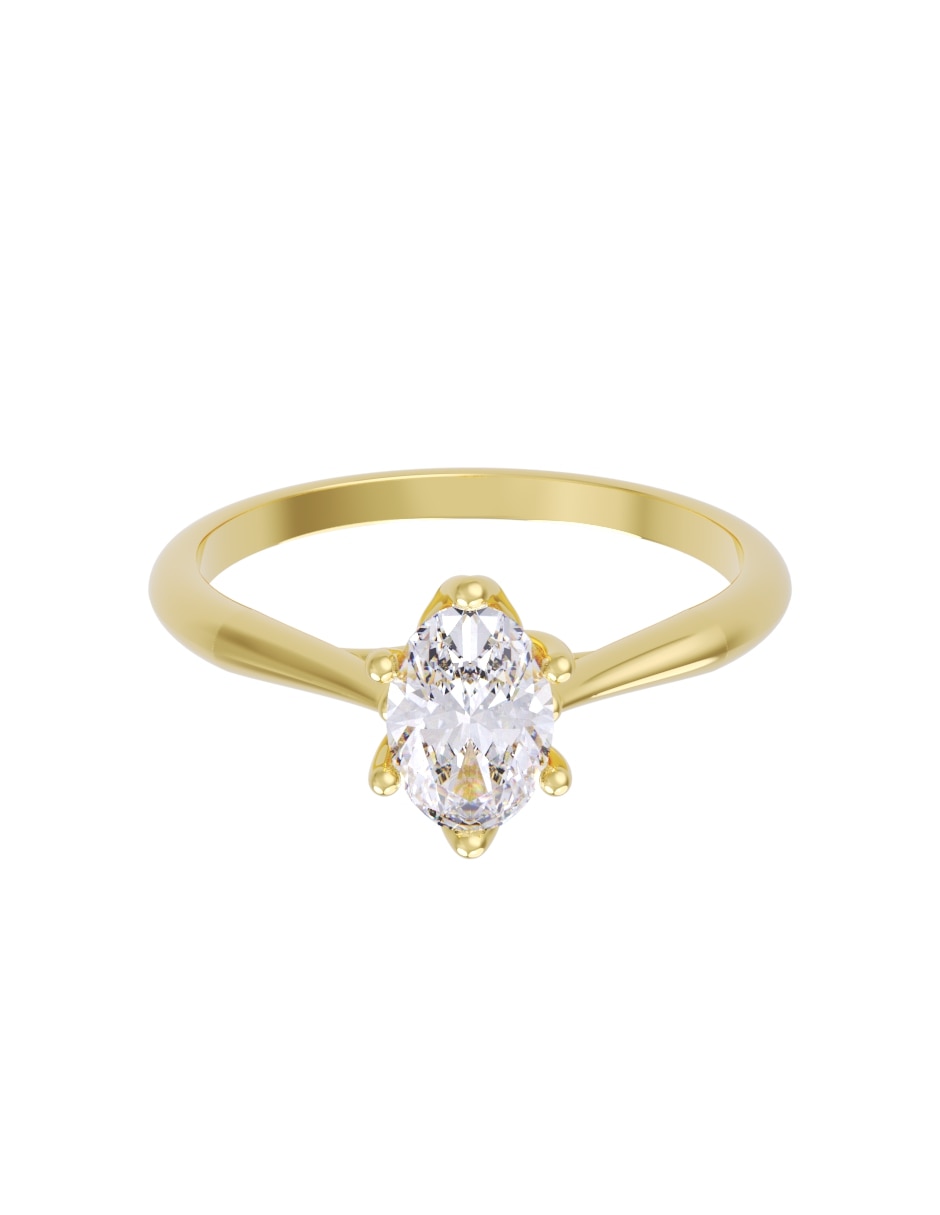 Anillo de compromiso de 14 k zirconia Anillo de compromiso de 14 k zirconia