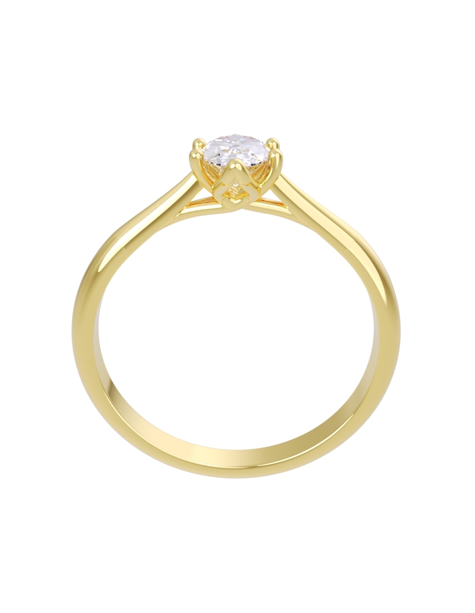 Anillo de compromiso de 14 k zirconia 4