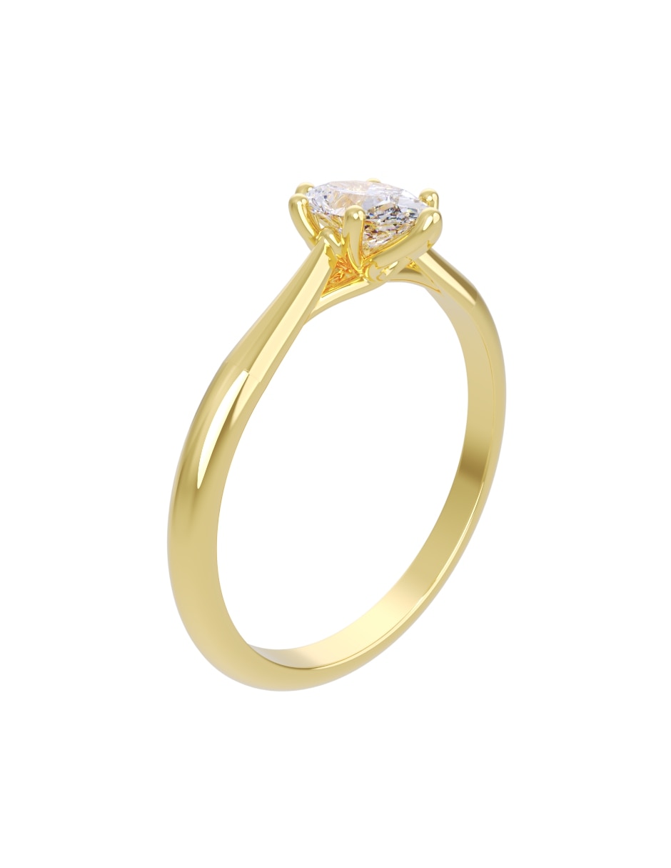 Anillo de compromiso de 14 k zirconia 3