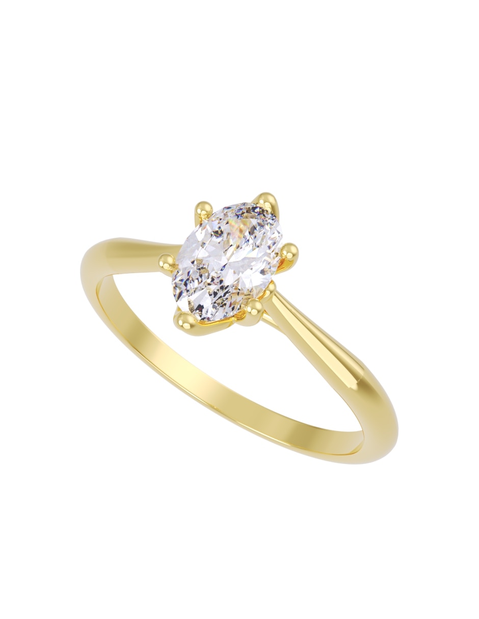 Anillo de compromiso de 14 k zirconia 2
