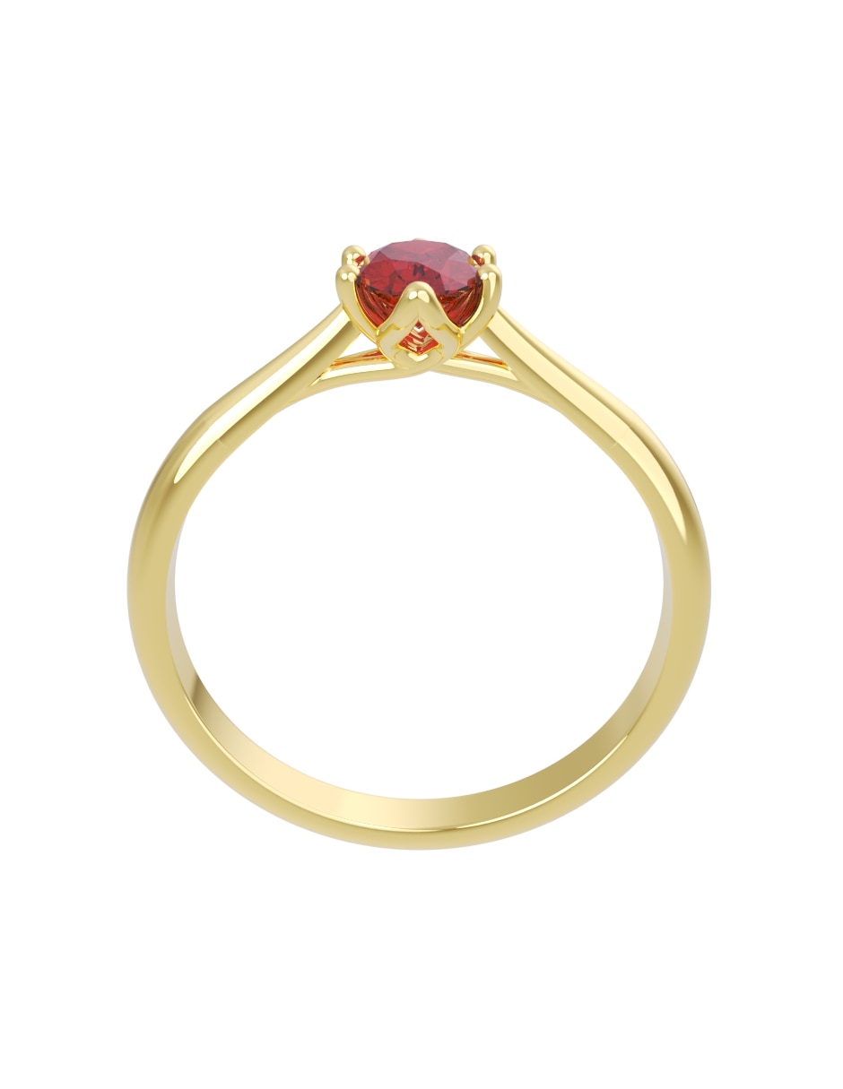 Anillo de compromiso de 14 k zirconia 4