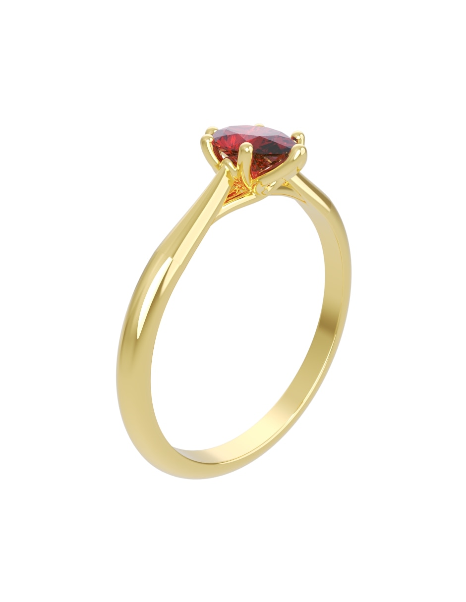 Anillo de compromiso de 14 k zirconia 3