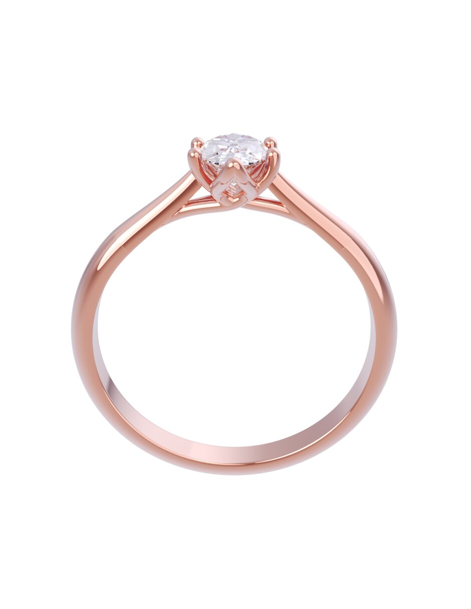 Anillo de compromiso de oro 14 k Eternidad 2026 2