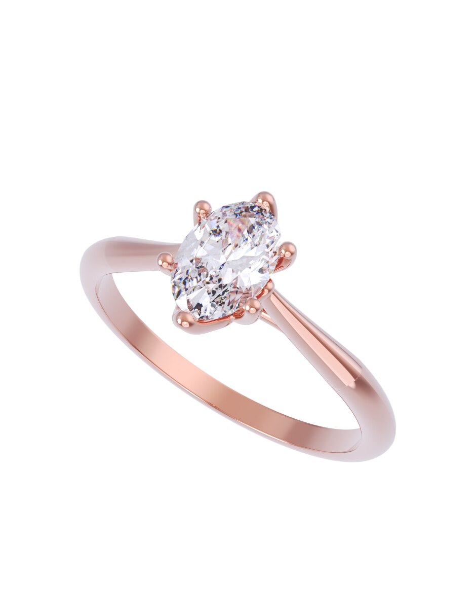 Anillo de compromiso de oro 14 k Eternidad 2026 4