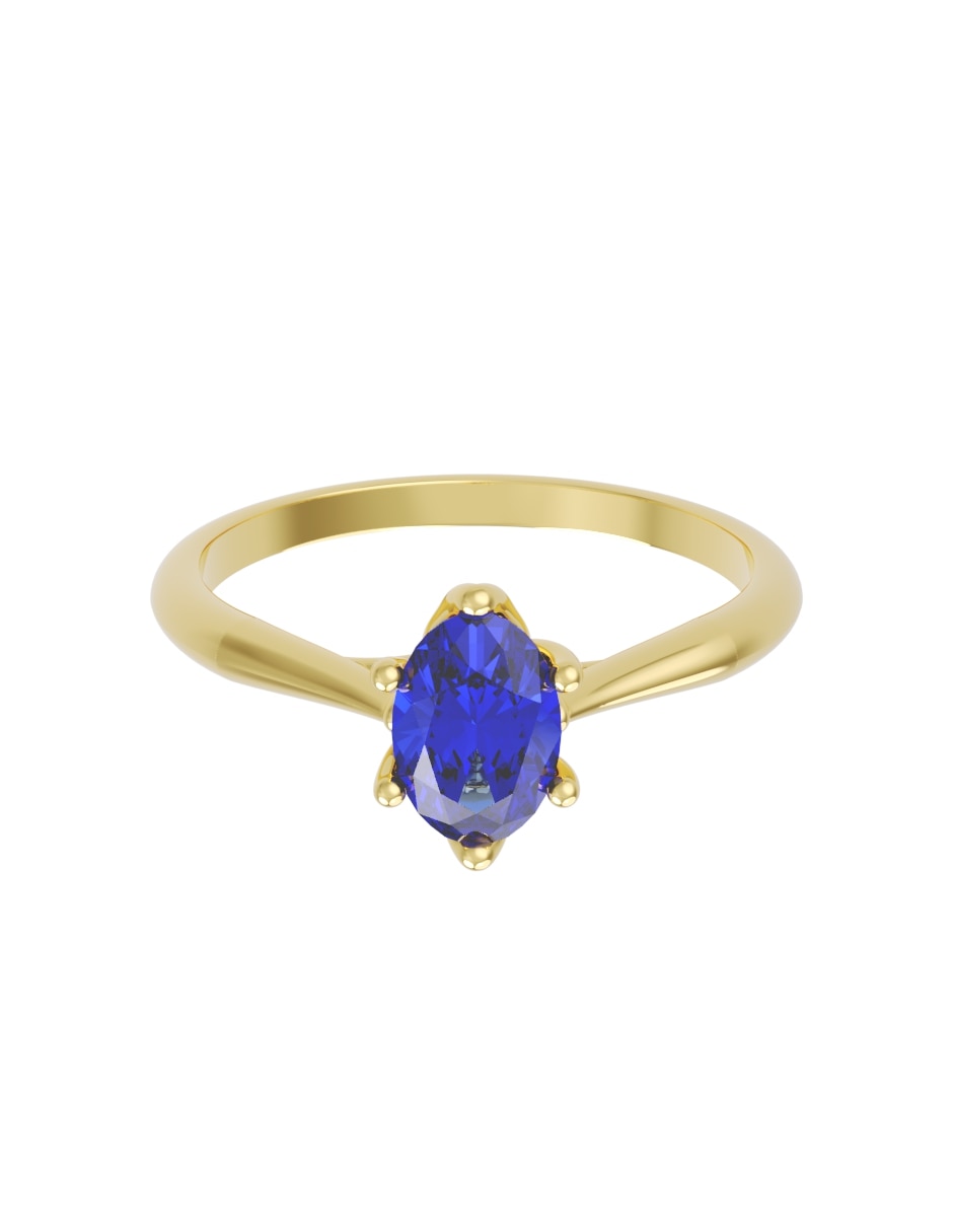 Anillo de compromiso de 14 k zirconia