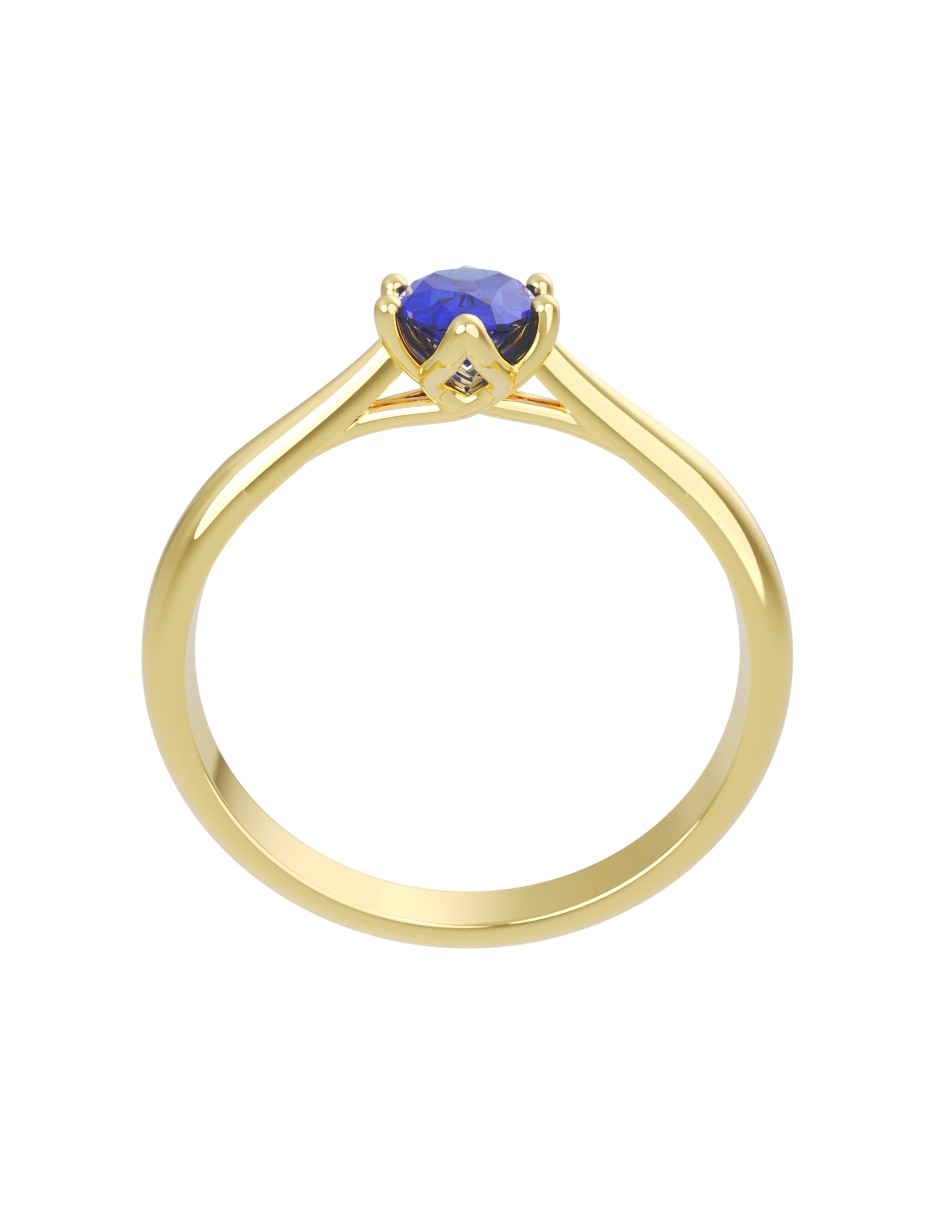 Anillo de compromiso de 14 k zirconia 4