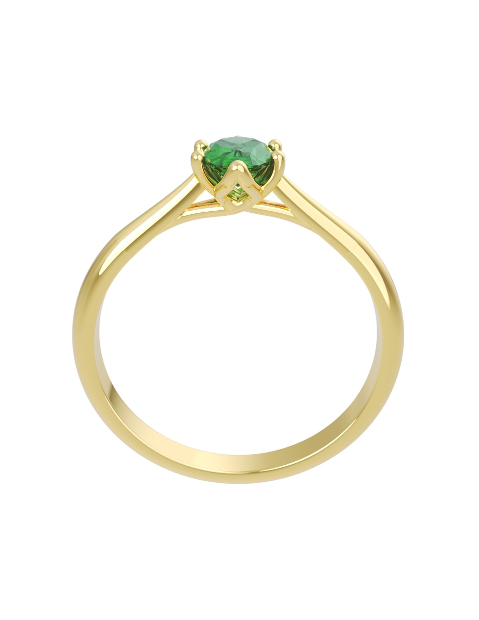 Anillo de compromiso de 14 k zirconia 4