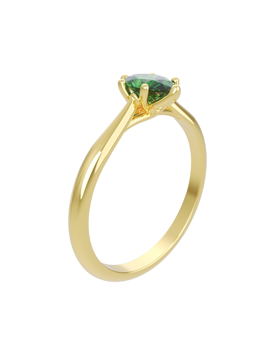 Anillo de compromiso de 14 k zirconia 3