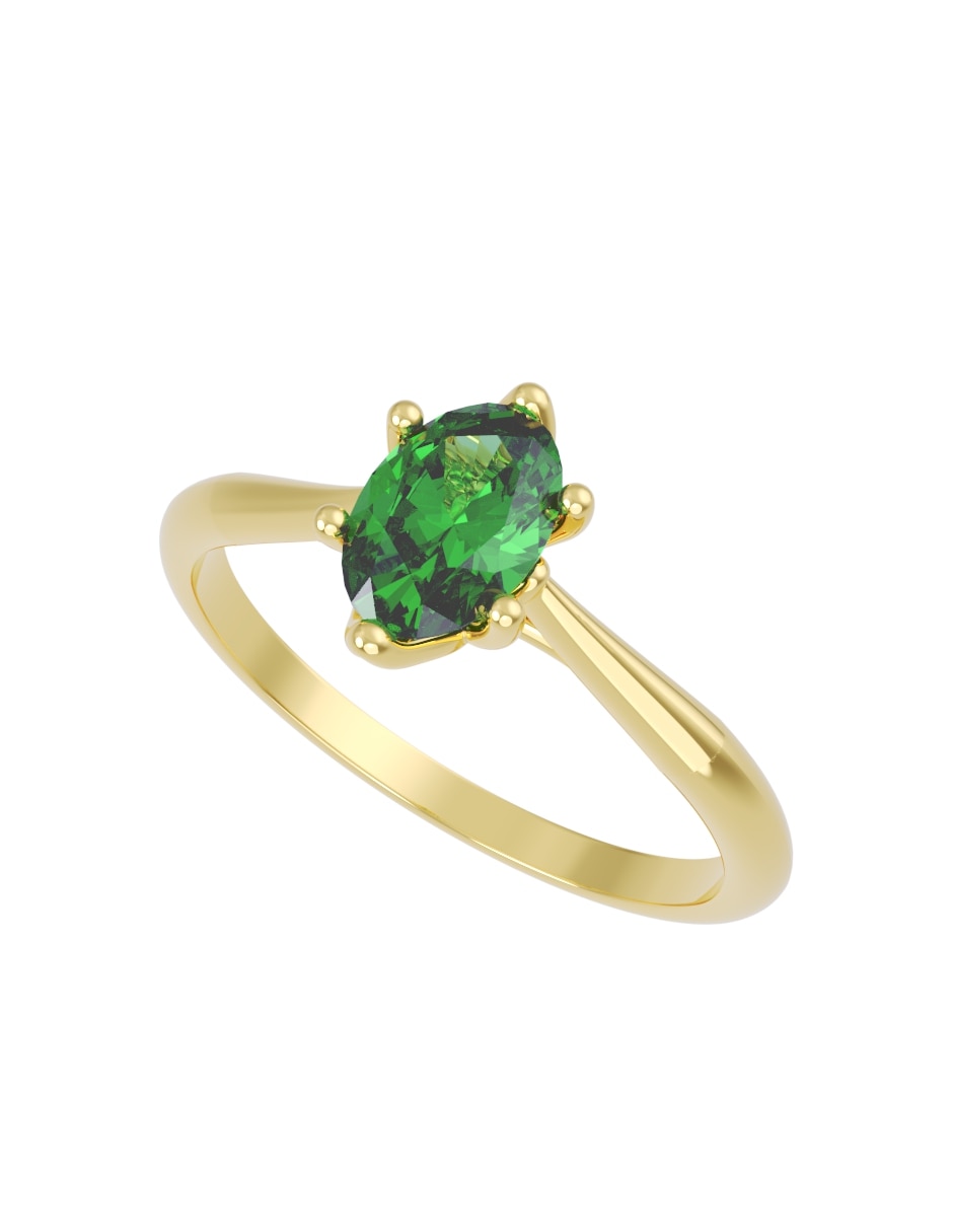 Anillo de compromiso de 14 k zirconia 2