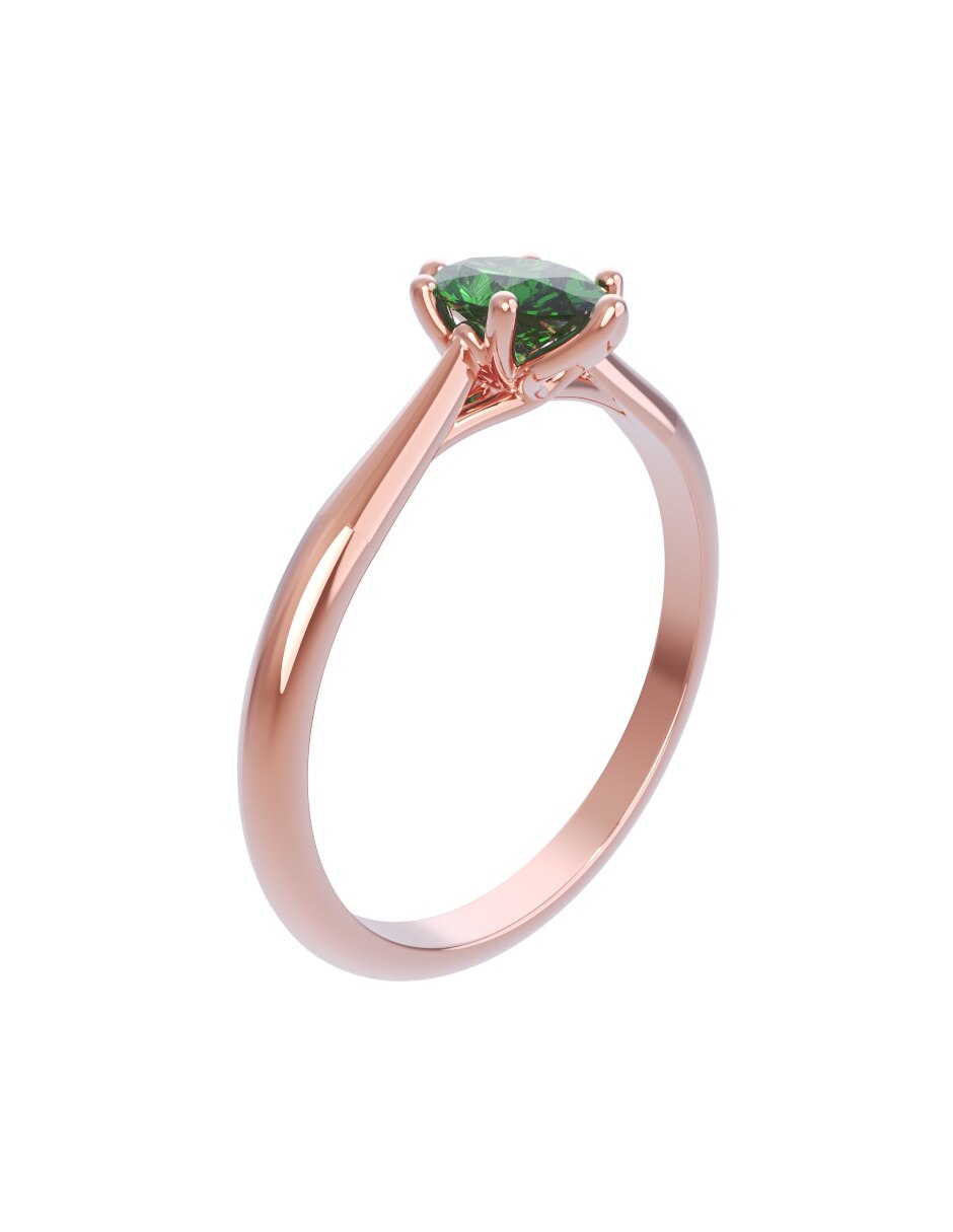 Anillo de compromiso de oro 14 k Eternidad 2026 3