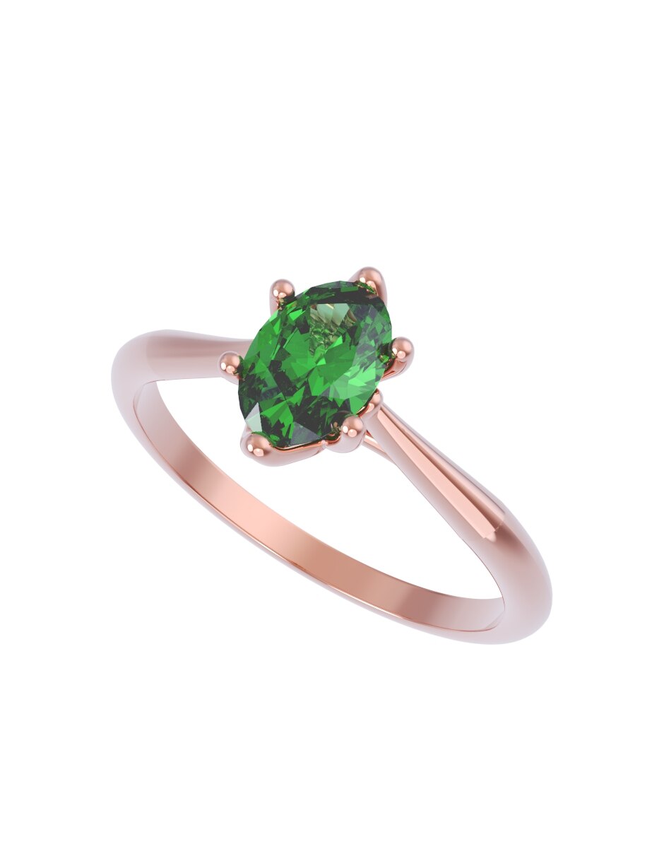 Anillo de compromiso de oro 14 k Eternidad 2026 4