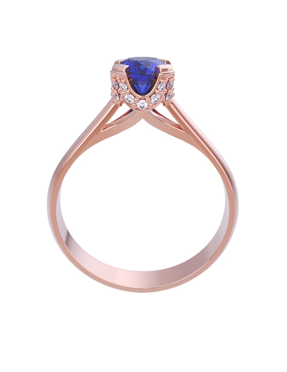 Anillo de compromiso de oro 14 k Eternidad 2026 2