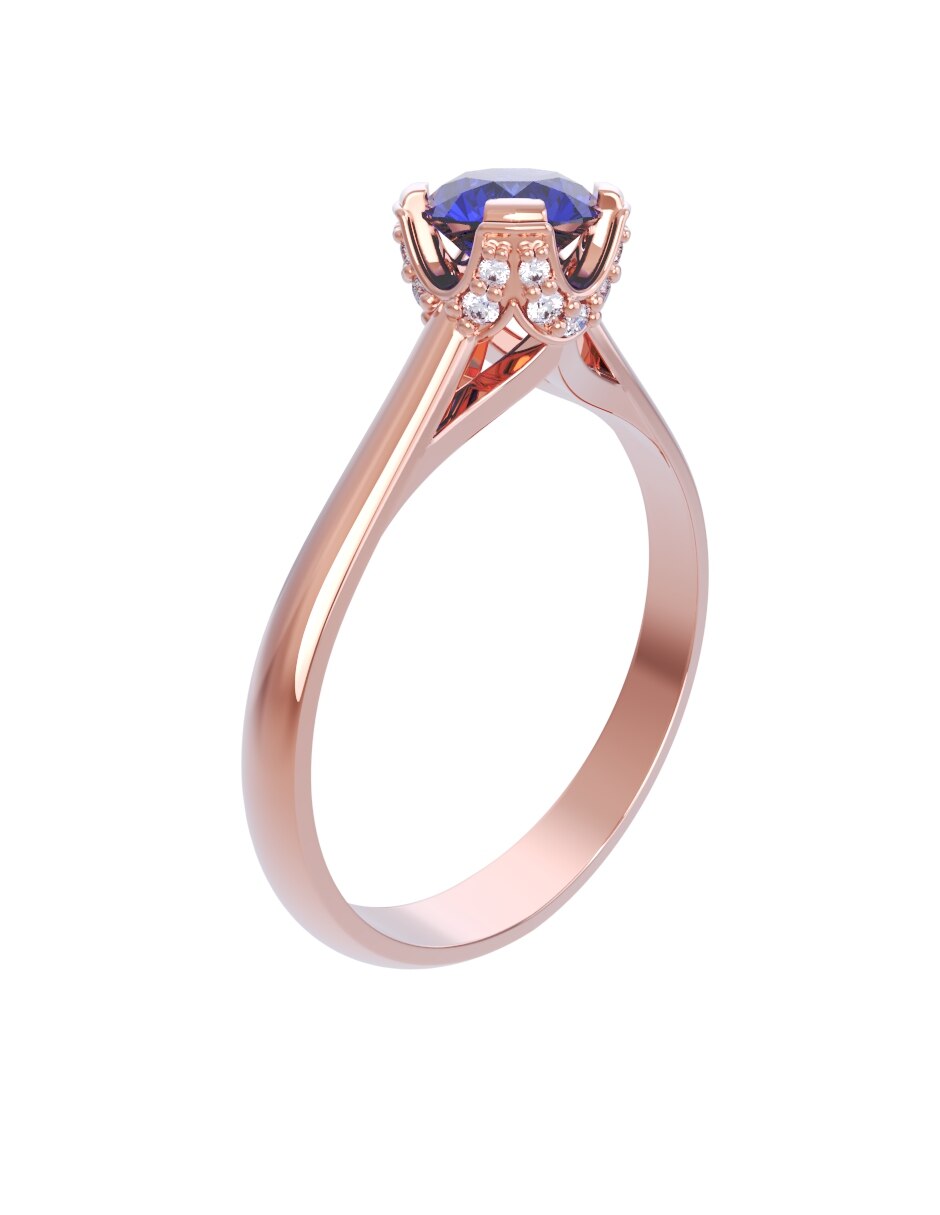 Anillo de compromiso de oro 14 k Eternidad 2026 3