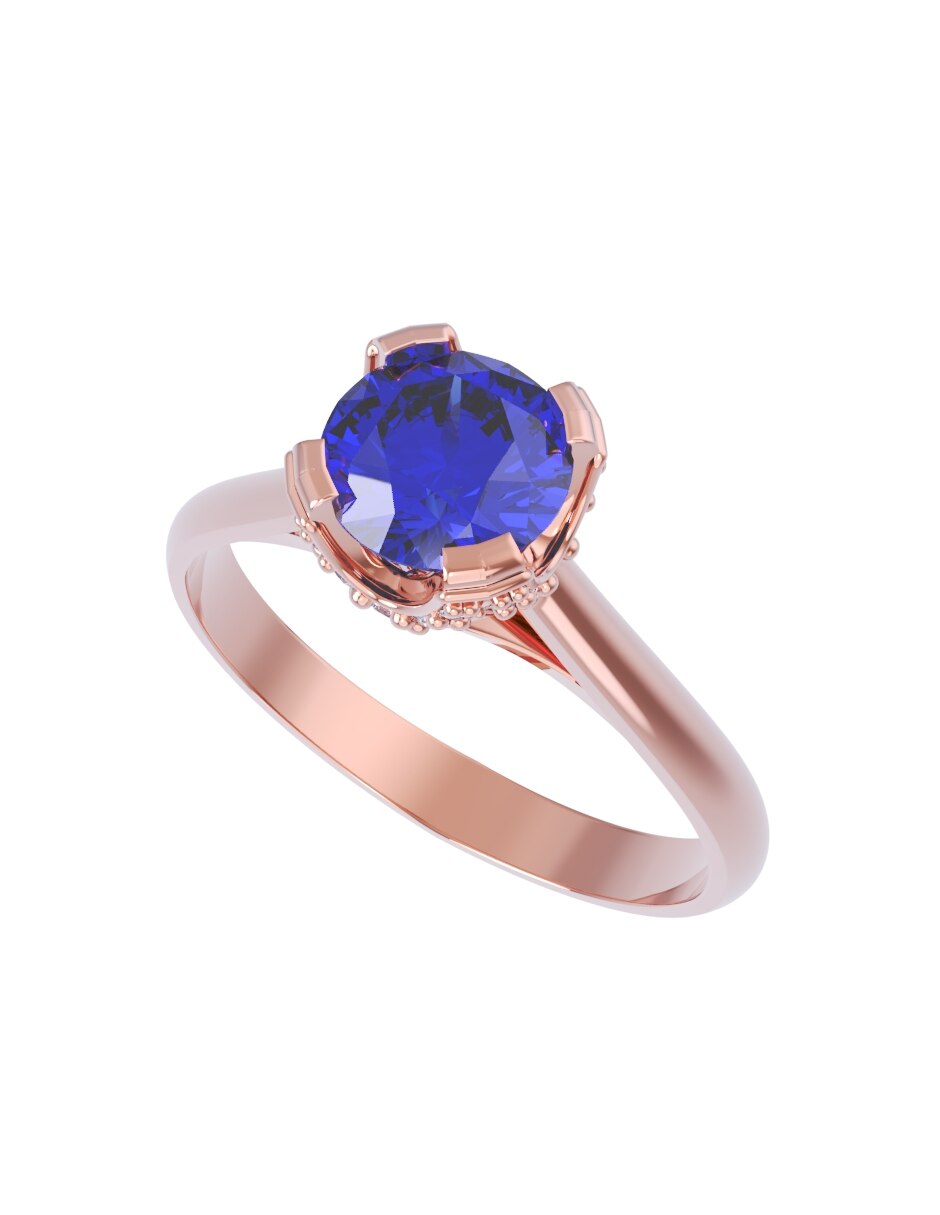 Anillo de compromiso de oro 14 k Eternidad 2026 4