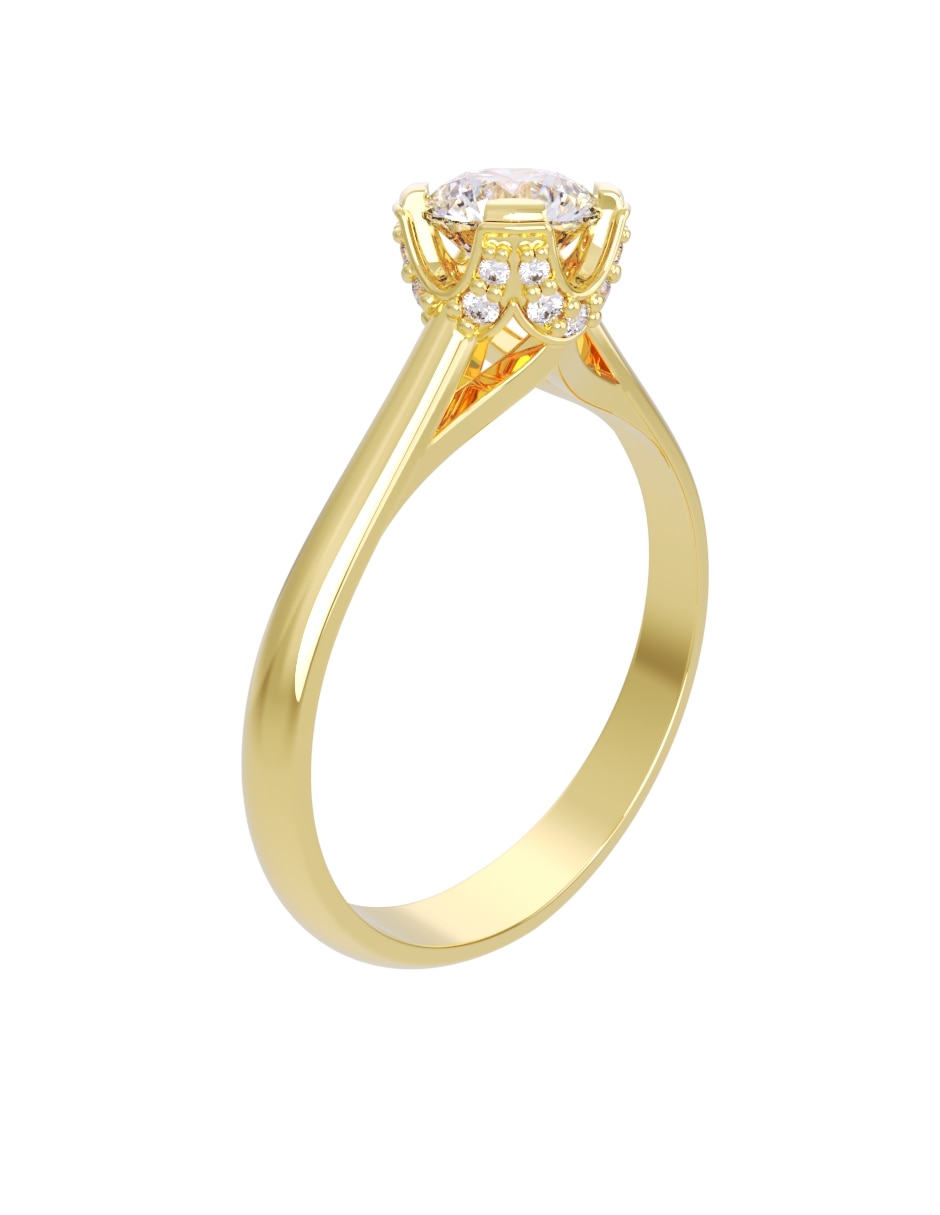 Anillo de compromiso de 14 k zirconia 3