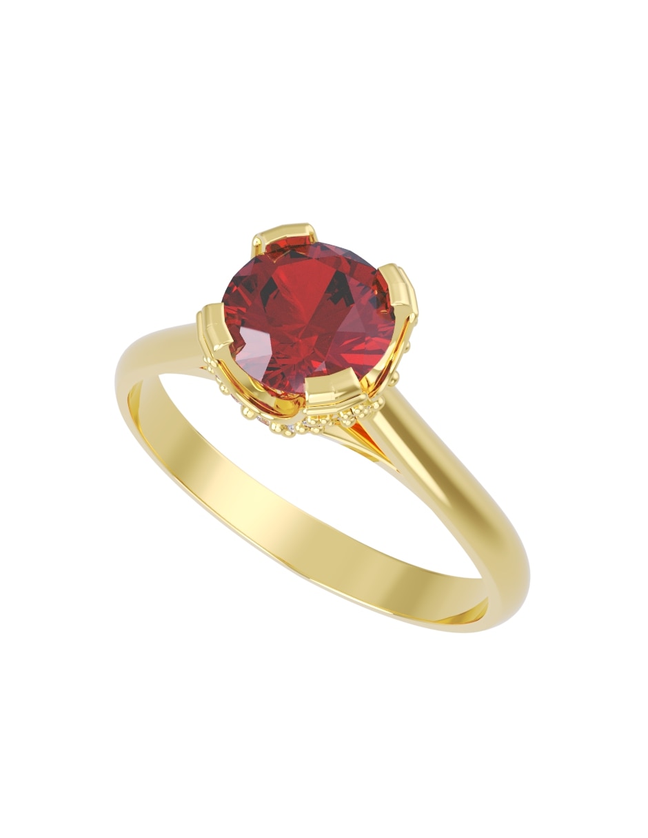 Anillo de compromiso de 14 k zirconia 2