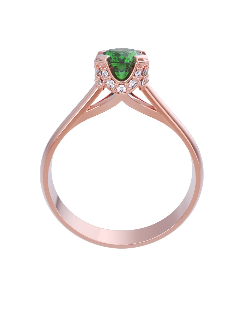 Anillo de compromiso de oro 14 k Eternidad 2026 2