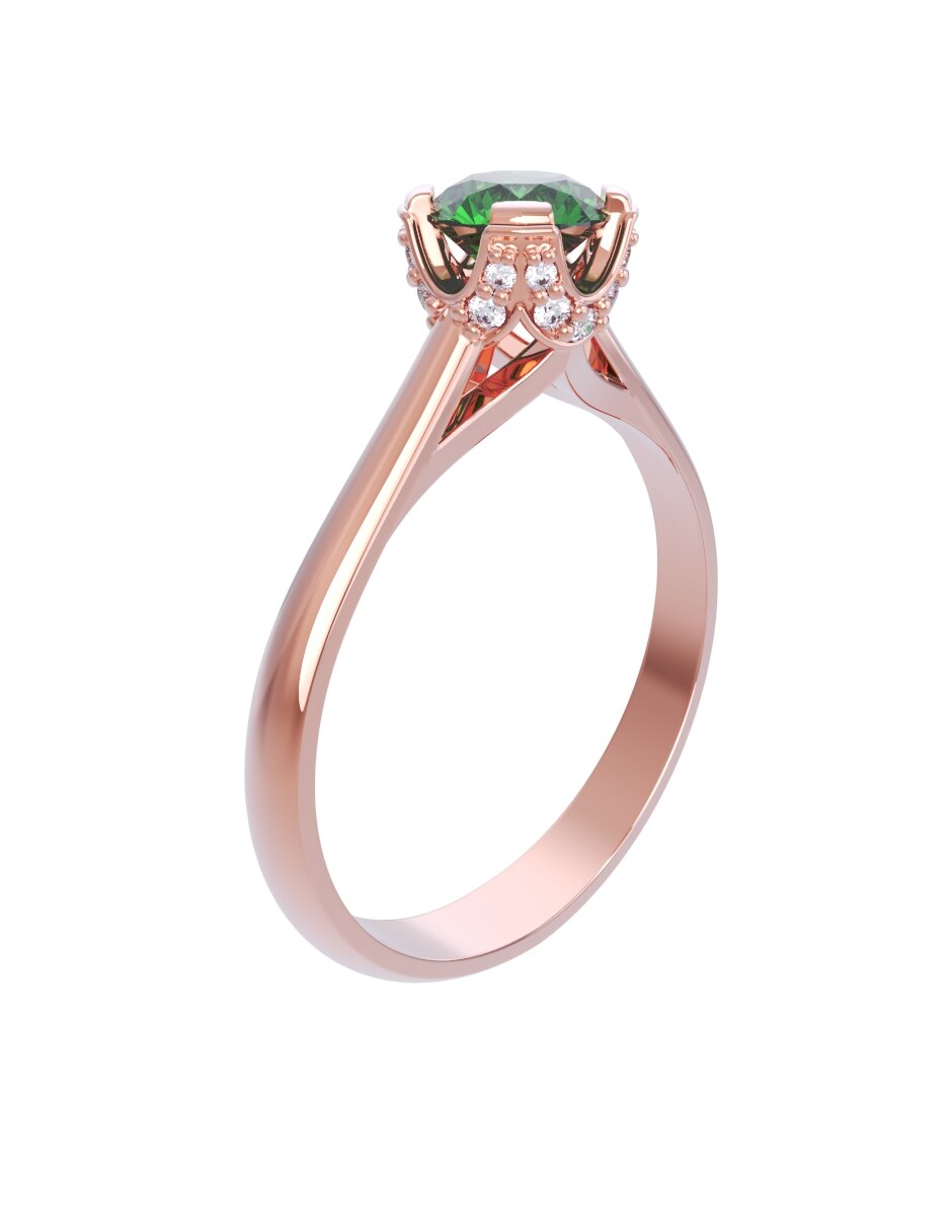 Anillo de compromiso de oro 14 k Eternidad 2026 3