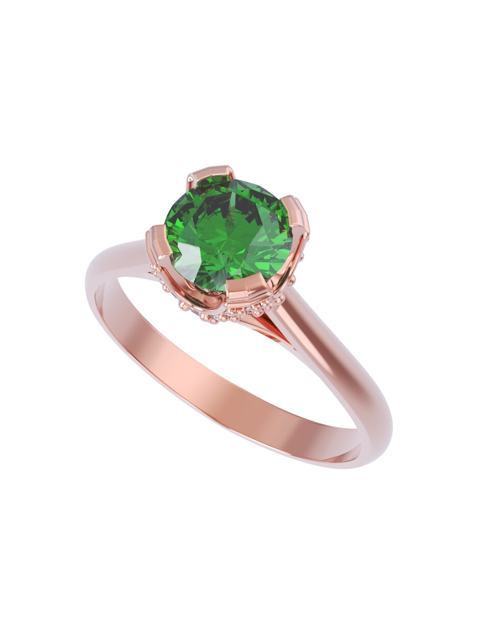 Anillo de compromiso de oro 14 k Eternidad 2026 4