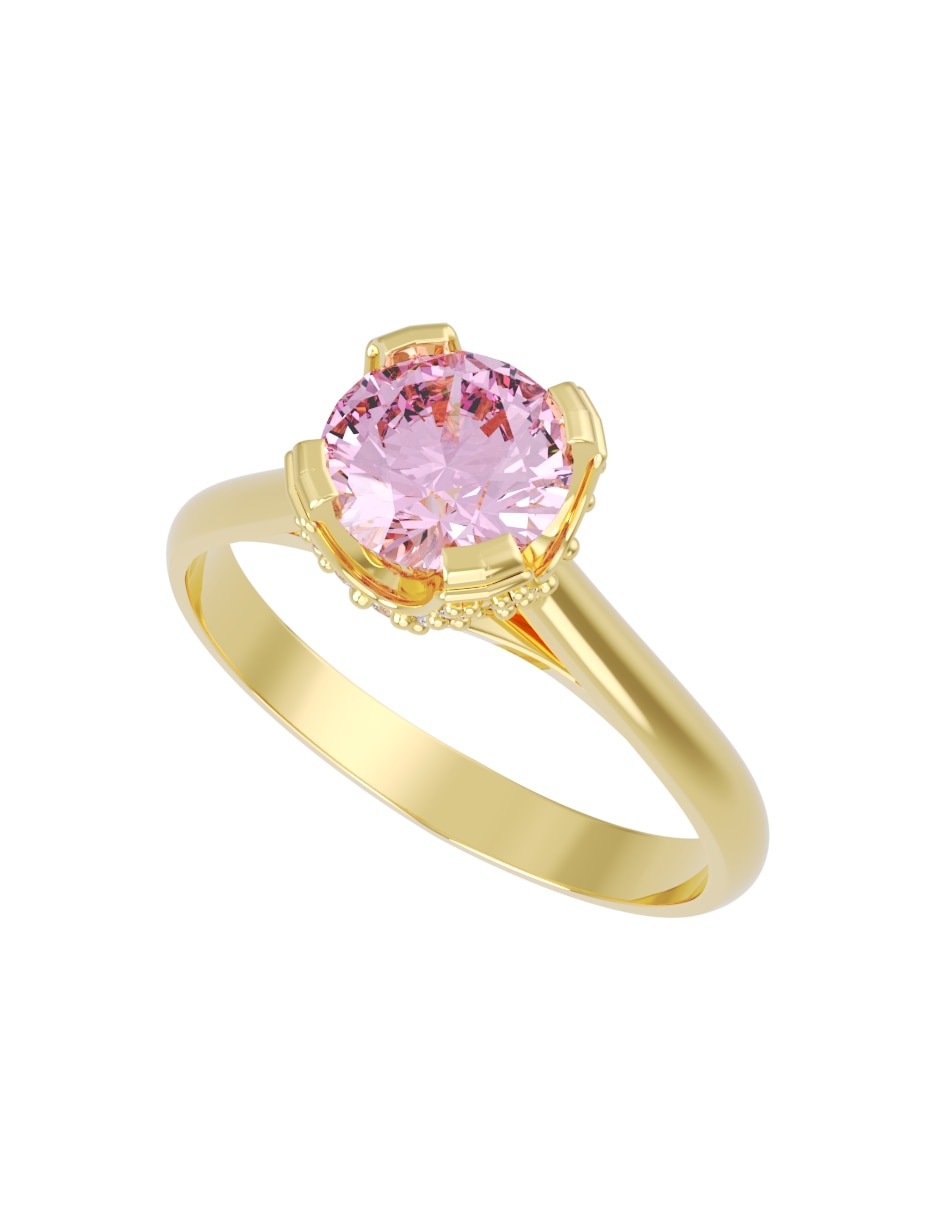 Anillo de compromiso de 14 k zirconia 2