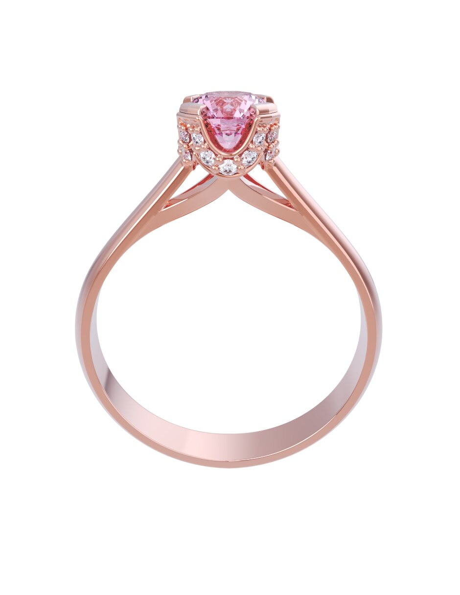 Anillo de compromiso de oro 14 k Eternidad 2026 2