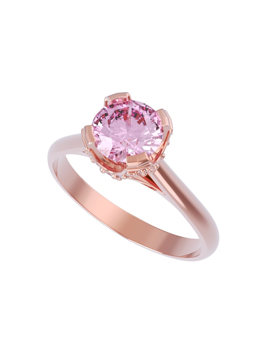 Anillo de compromiso de oro 14 k Eternidad 2026 4