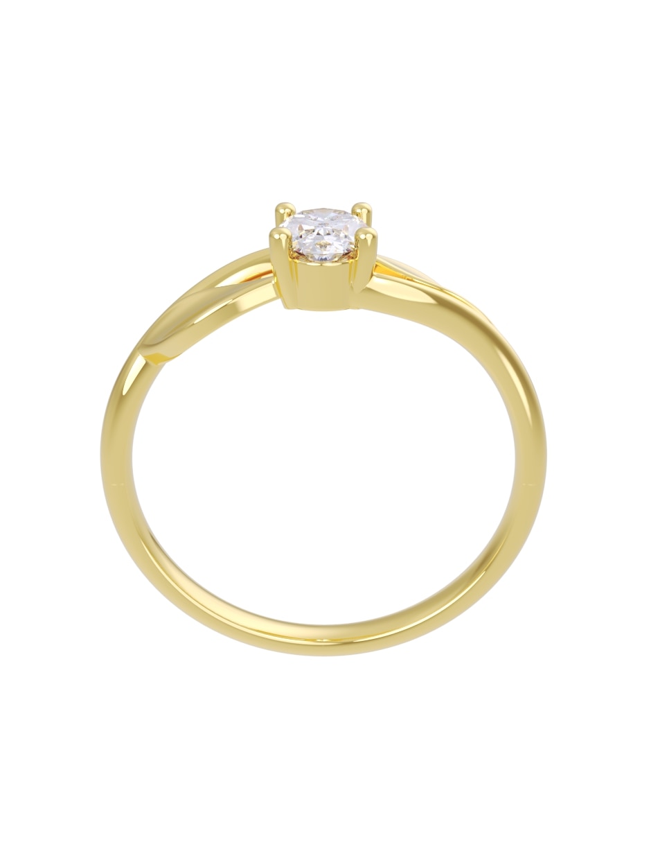 Anillo de compromiso de 14 k fonelli zirconia 4