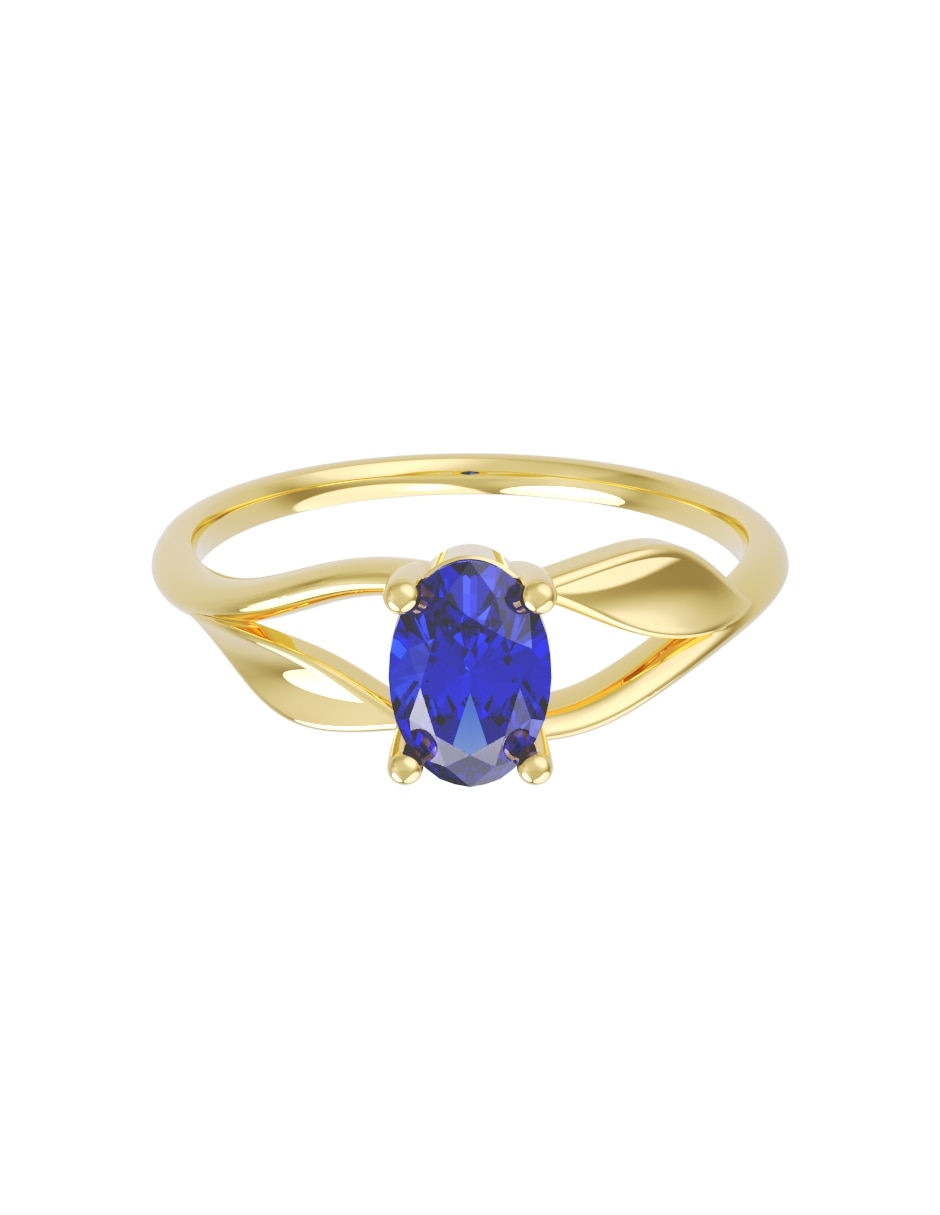 Anillo de compromiso de 14 k zirconia