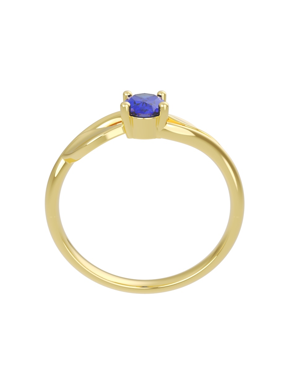 Anillo de compromiso de 14 k fonelli zirconia 4
