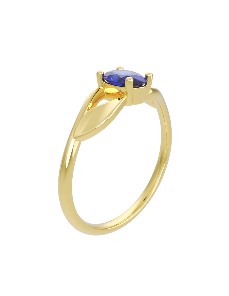 Anillo de compromiso de 14 k fonelli zirconia 3