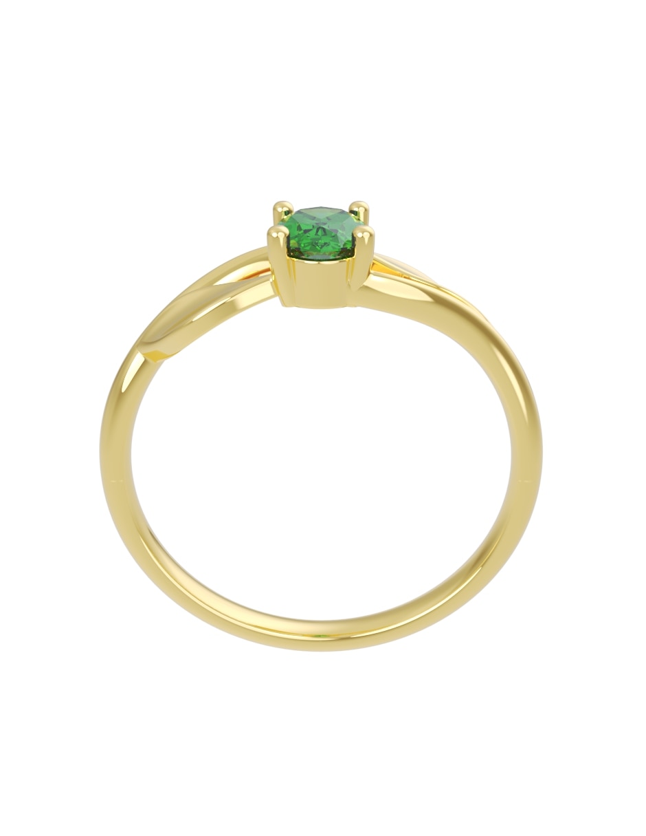 Anillo de compromiso de 14 k zirconia 4