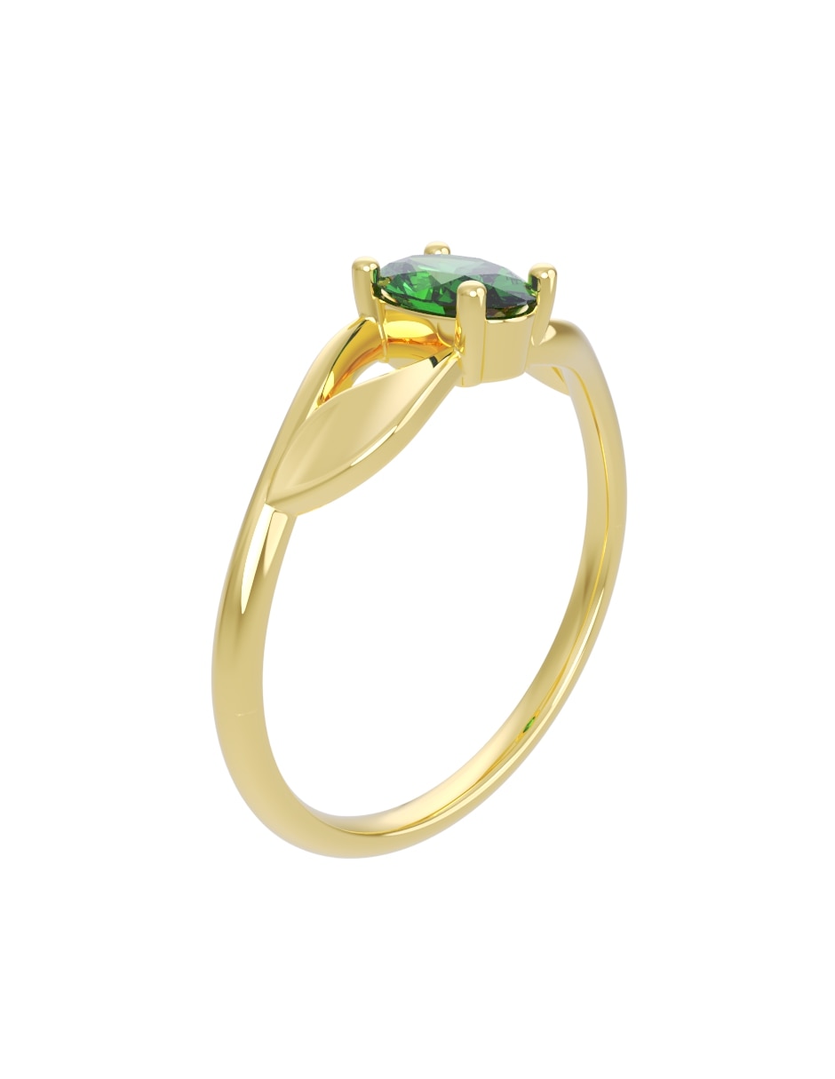 Anillo de compromiso de 14 k zirconia 3