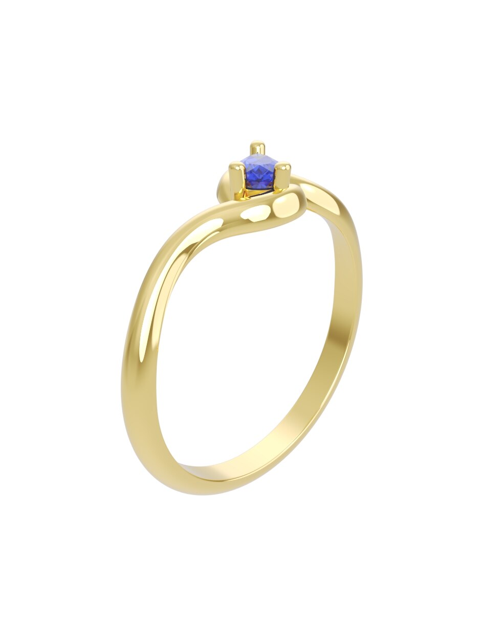 Anillo de compromiso de oro 14 K Eternidad zirconia 3