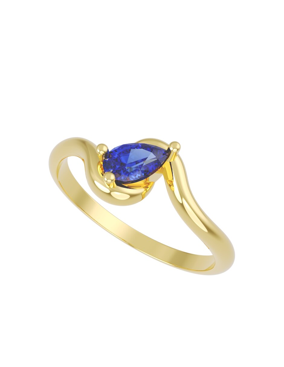 Anillo de compromiso de oro 14 K Eternidad zirconia 2