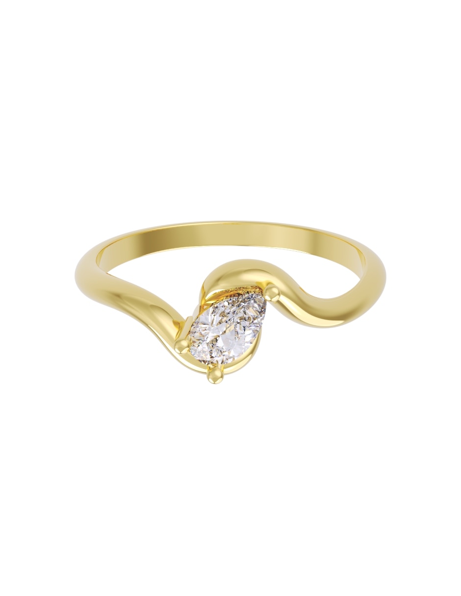 Anillo de compromiso de 14 k zirconia Anillo de compromiso de 14 k zirconia