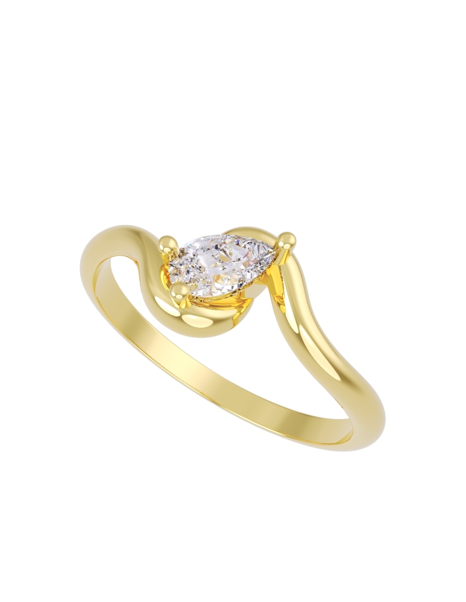 Anillo de compromiso de 14 k zirconia 2