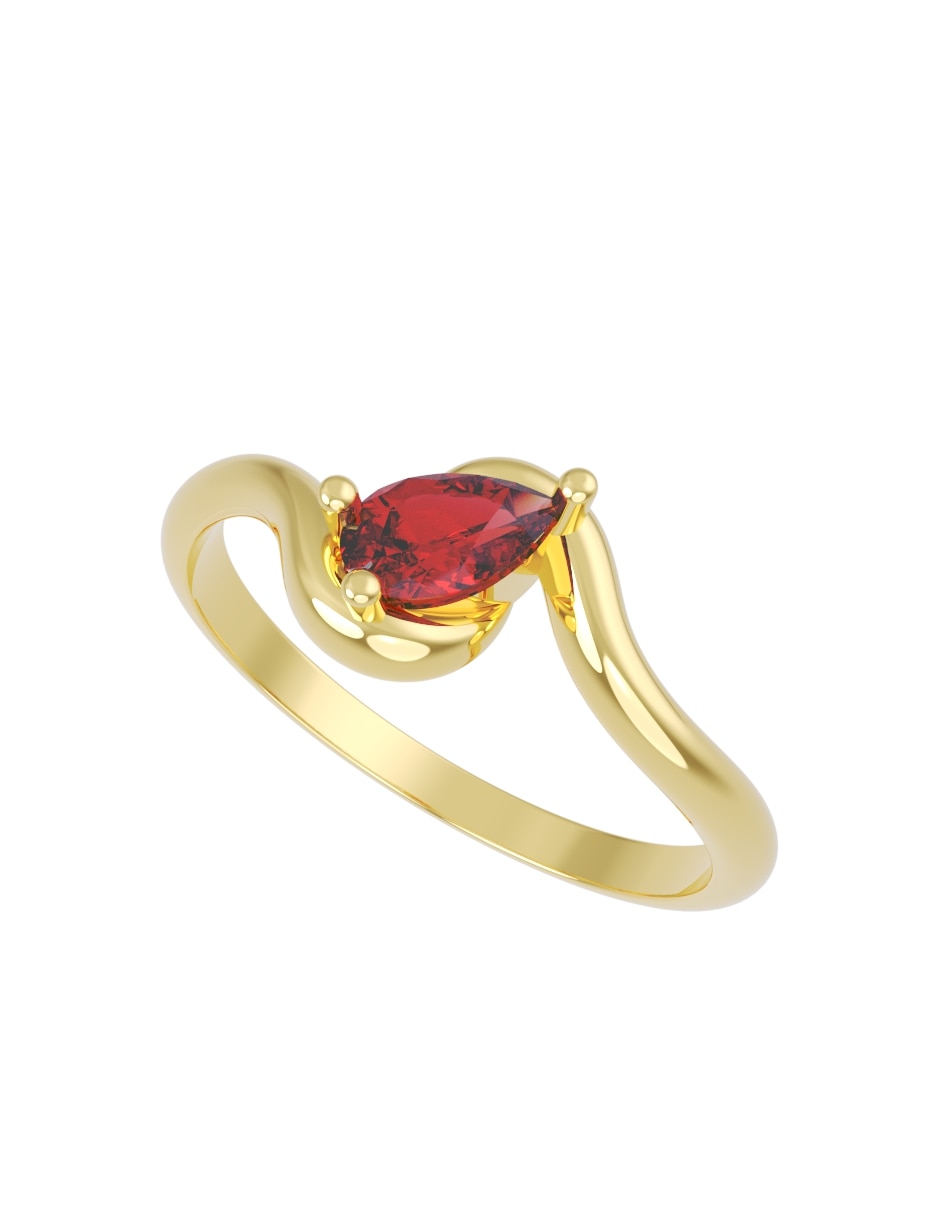 Anillo de compromiso de 14 k zirconia 2