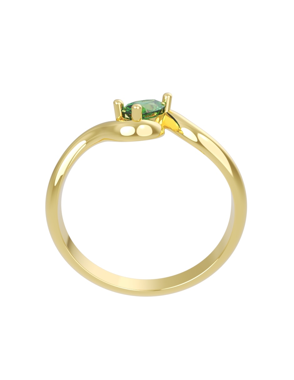 Anillo de compromiso de 14 k zirconia 4