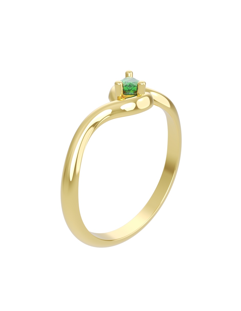 Anillo de compromiso de 14 k zirconia 3