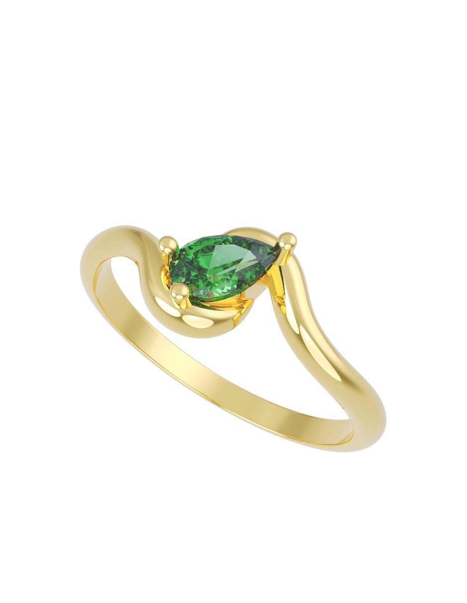 Anillo de compromiso de 14 k zirconia 2