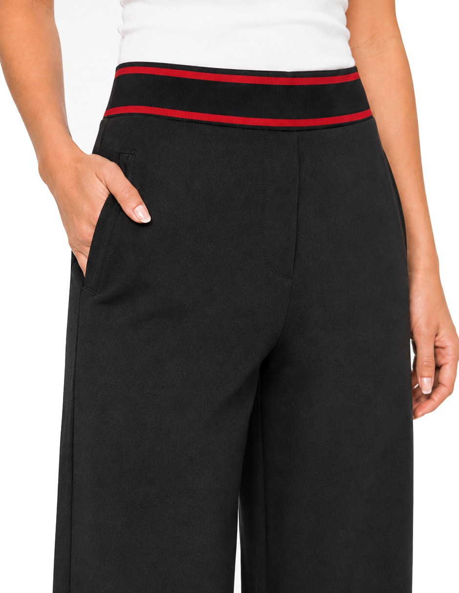 Pants regular con elástico para mujer 4