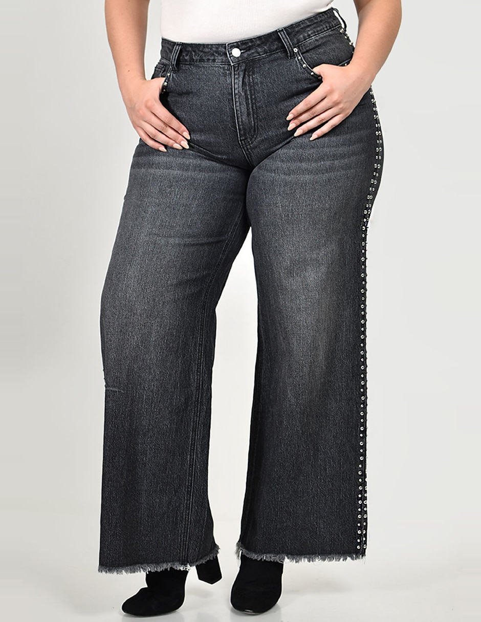 Jeans wide leg j-ch-zh-0210-negro para mujer Jeans wide leg j-ch-zh-0210-negro para mujer
