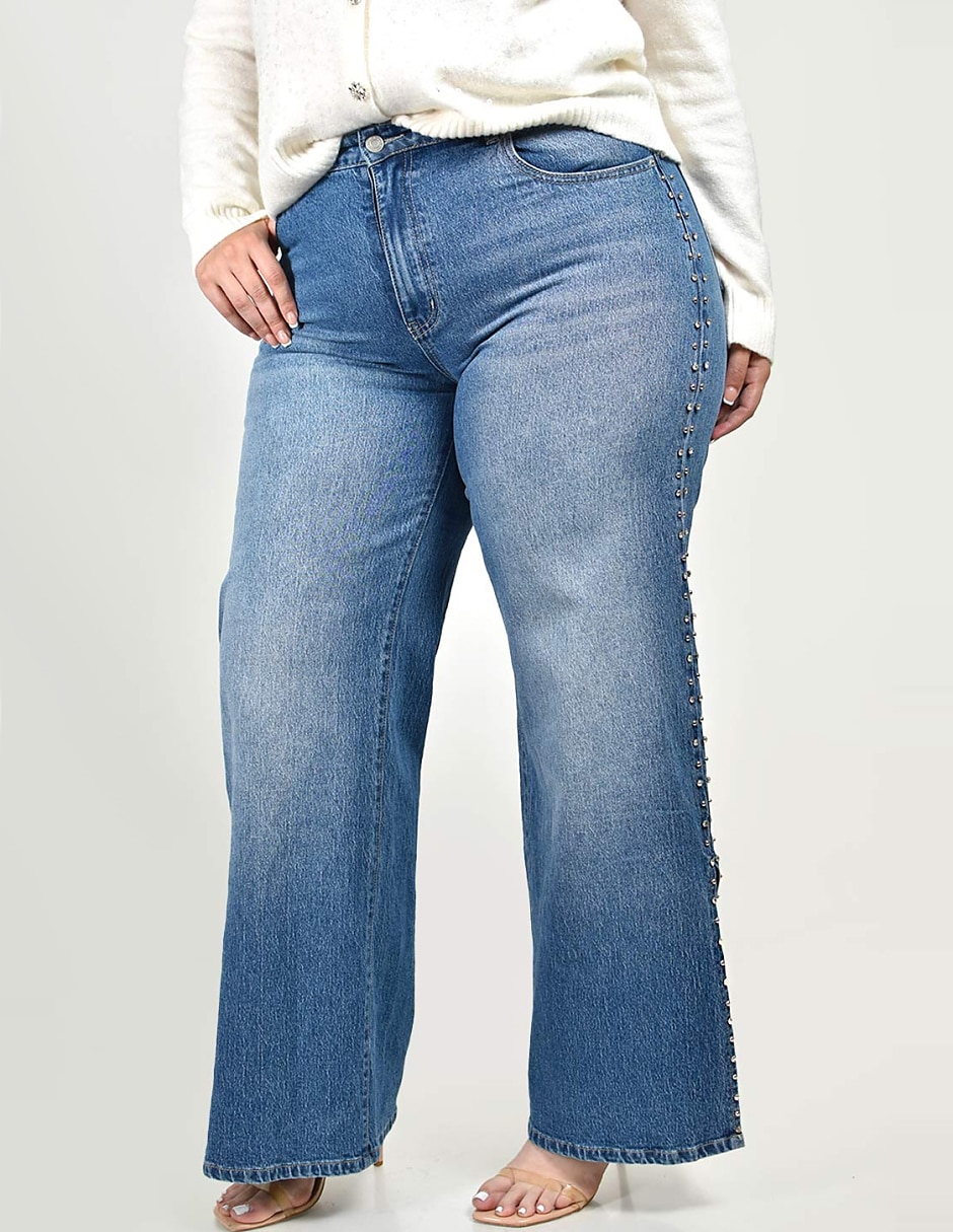 Jeans wide leg j-ch-zh-0215-denim para mujer