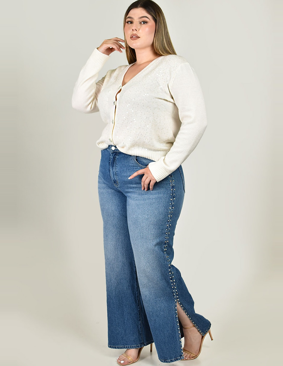 Jeans wide leg j-ch-zh-0215-denim para mujer 2