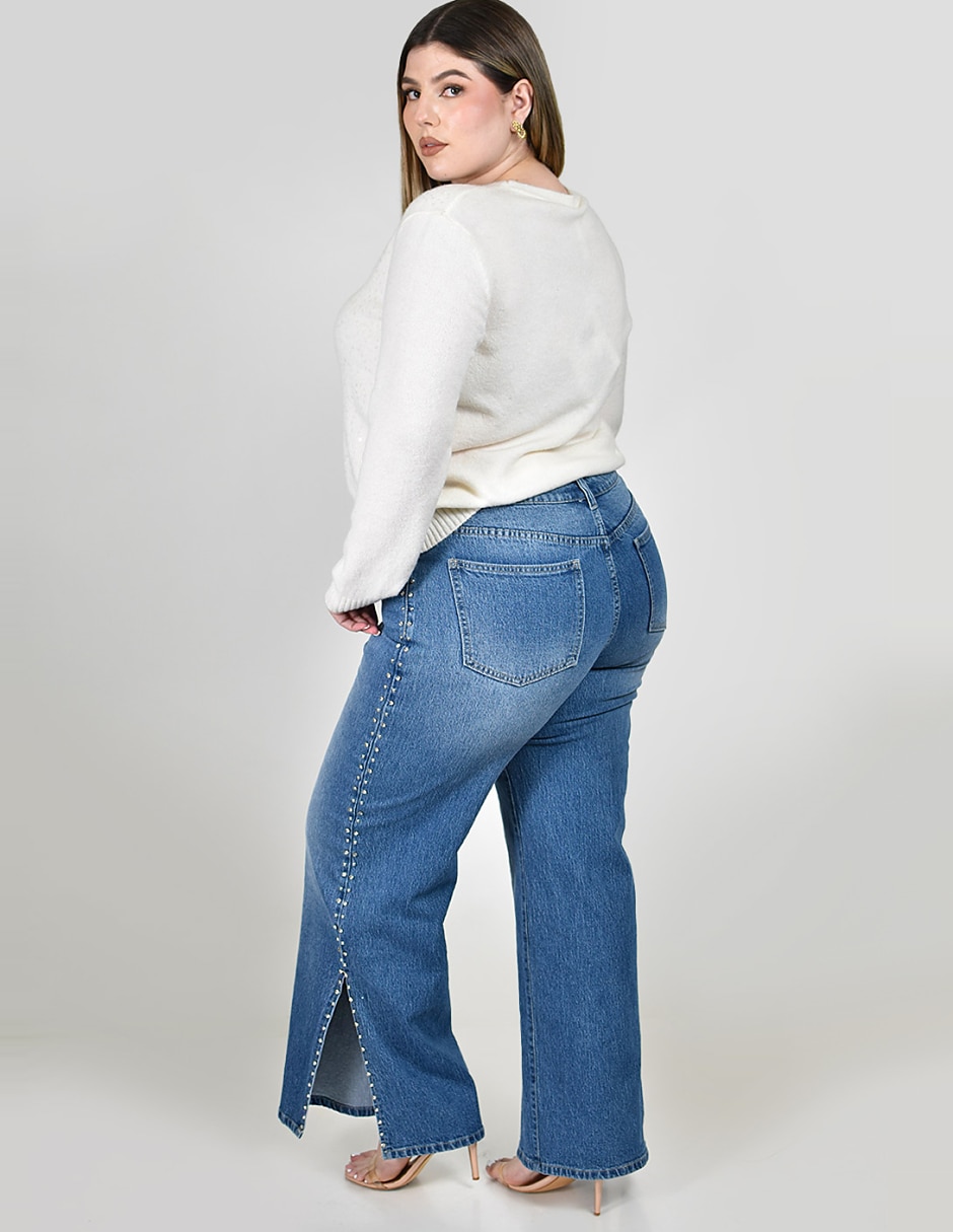Jeans wide leg j-ch-zh-0215-denim para mujer 3